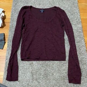 Maroon Long Sleeve Top